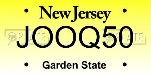 JOOQ50 New Jersey License Plate