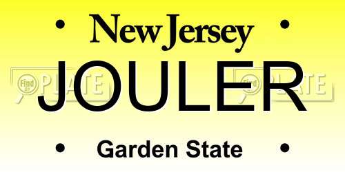 JOULER New Jersey License Plate