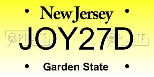 JOY27D New Jersey License Plate