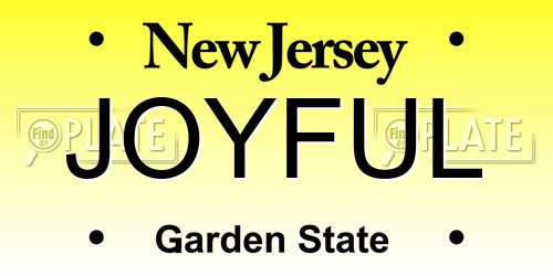JOYFUL New Jersey License Plate