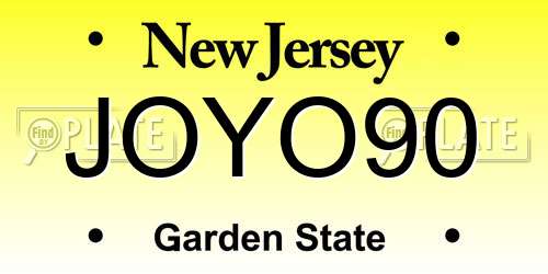 JOYO90 New Jersey License Plate