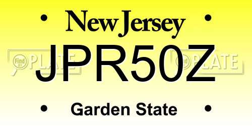 JPR50Z New Jersey License Plate