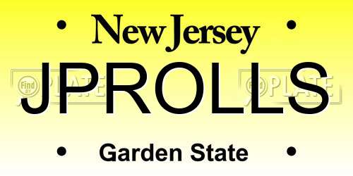 JPROLLS New Jersey License Plate