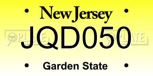 JQD050 New Jersey License Plate
