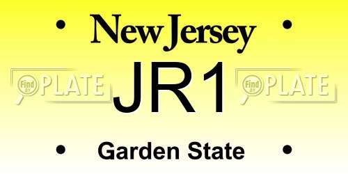 JR1 New Jersey License Plate