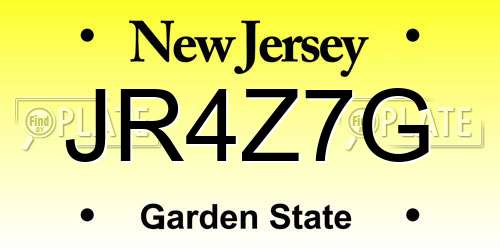JR4Z7G New Jersey License Plate