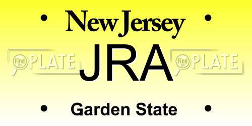 JRA New Jersey License Plate