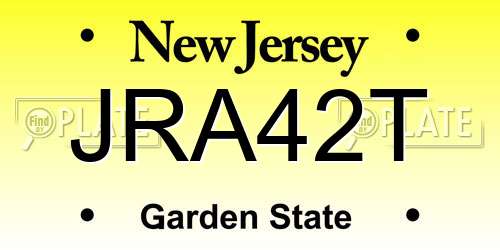 JRA42T New Jersey License Plate
