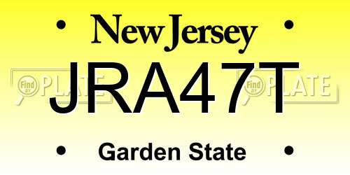 JRA47T New Jersey License Plate