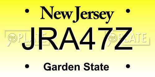 JRA47Z New Jersey License Plate