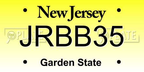 JRBB35 New Jersey License Plate