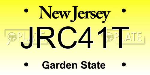 JRC41T New Jersey License Plate