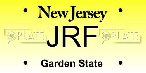 JRF New Jersey License Plate