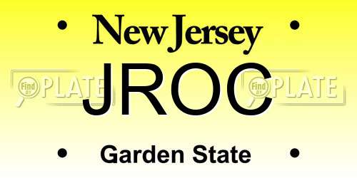 JROC New Jersey License Plate