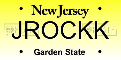 JROCKK New Jersey License Plate