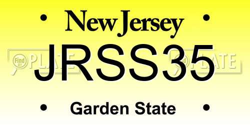 JRSS35 New Jersey License Plate