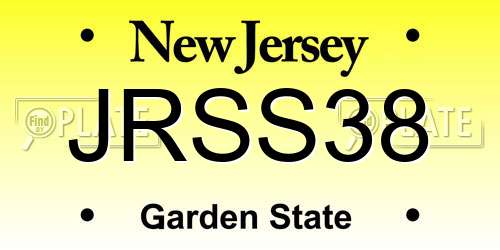 JRSS38 New Jersey License Plate