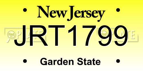 JRT1799 New Jersey License Plate