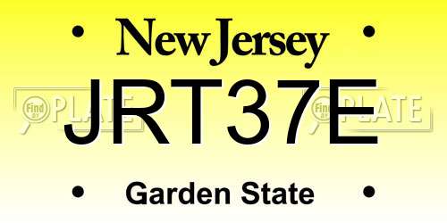 JRT37E New Jersey License Plate