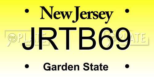 JRTB69 New Jersey License Plate