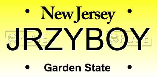 JRZYBOY New Jersey License Plate