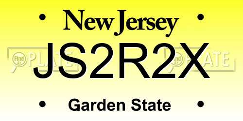 JS2R2X New Jersey License Plate