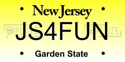 JS4FUN New Jersey License Plate