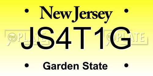 JS4T1G New Jersey License Plate