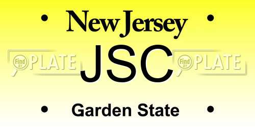 JSC New Jersey License Plate