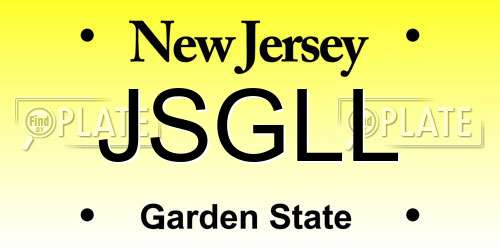 JSGLL New Jersey License Plate