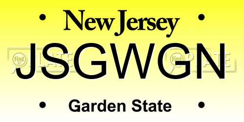JSGWGN New Jersey License Plate