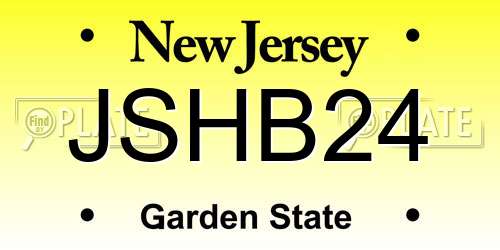 JSHB24 New Jersey License Plate