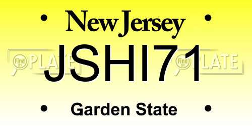 JSHI71 New Jersey License Plate