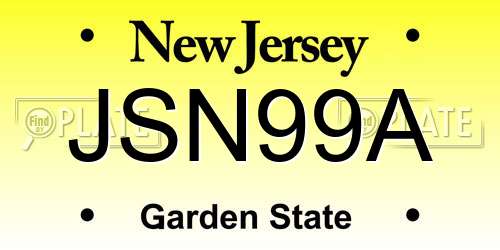 JSN99A New Jersey License Plate