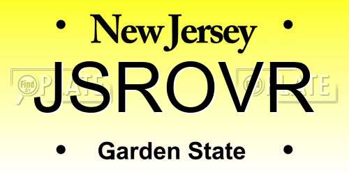JSROVR New Jersey License Plate