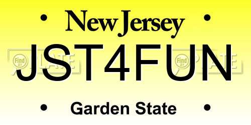 JST4FUN New Jersey License Plate