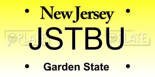 JSTBU New Jersey License Plate