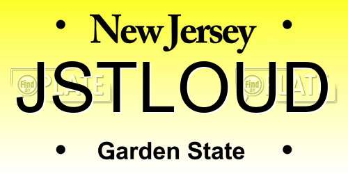 JSTLOUD New Jersey License Plate