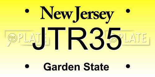 JTR35 New Jersey License Plate