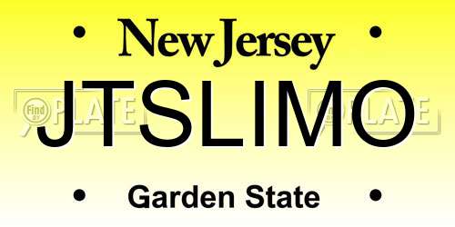 JTSLIMO New Jersey License Plate