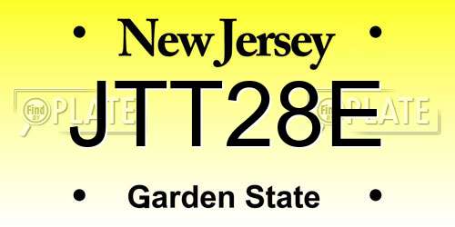 JTT28E New Jersey License Plate