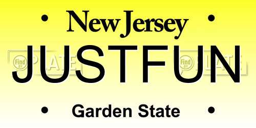 JUSTFUN New Jersey License Plate