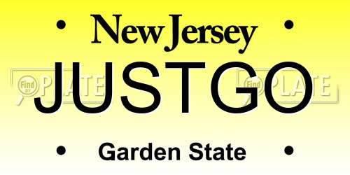 JUSTGO New Jersey License Plate
