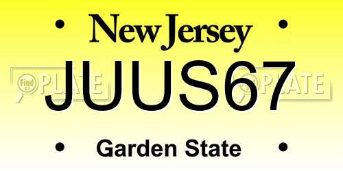 JUUS67 New Jersey License Plate