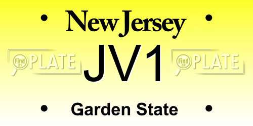 JV1 New Jersey License Plate
