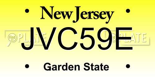 JVC59E New Jersey License Plate