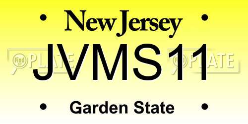 JVMS11 New Jersey License Plate