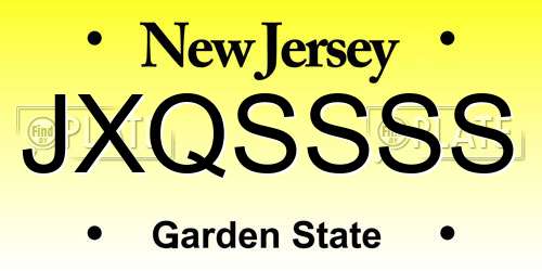 JXQSSSS New Jersey License Plate