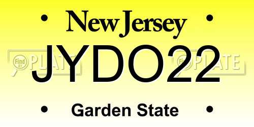 JYDO22 New Jersey License Plate