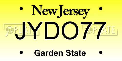 JYDO77 New Jersey License Plate